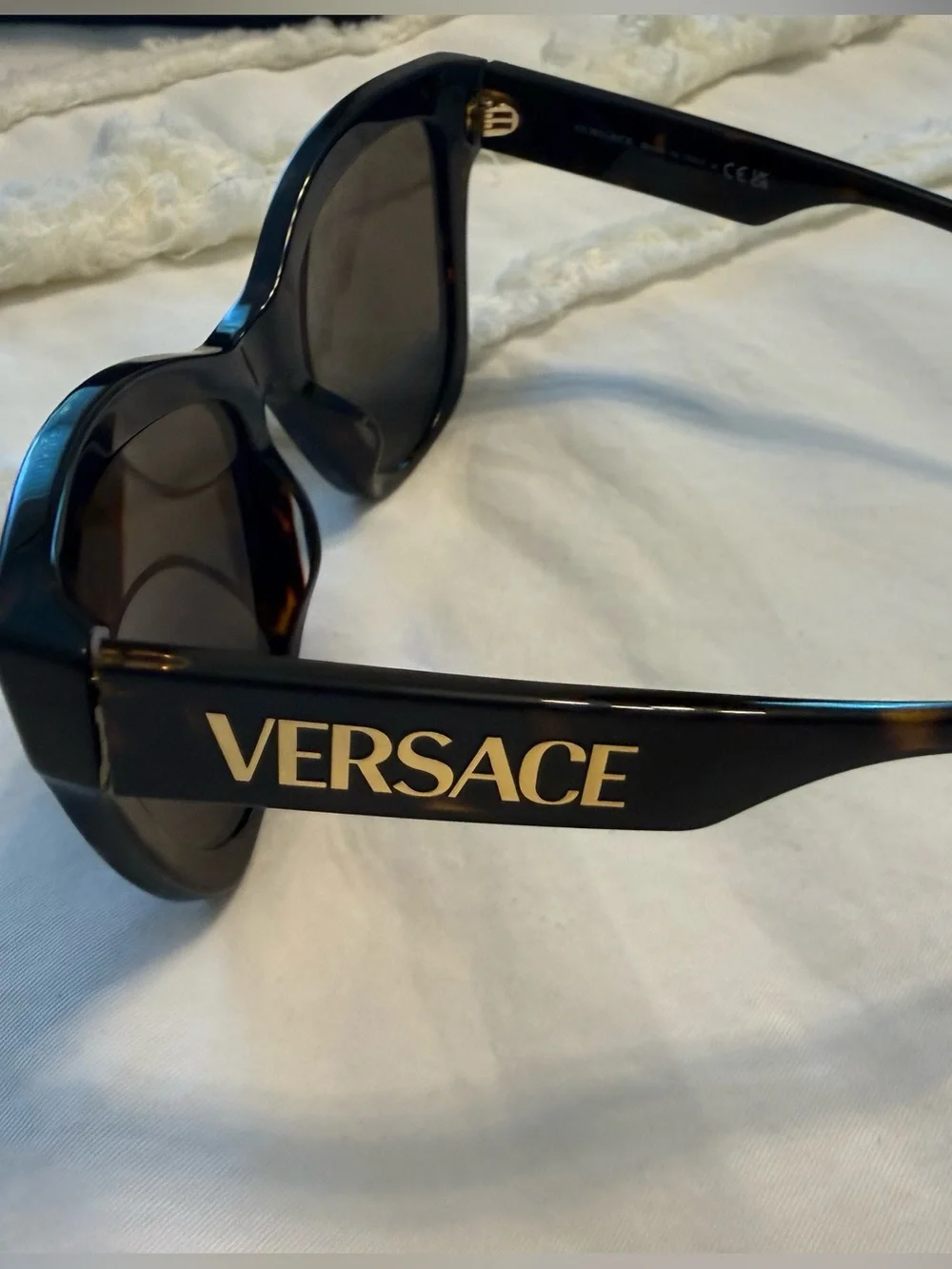 VERSACE 56mm Cat Eye Sunglasses with original box, case, & cleaning cloth